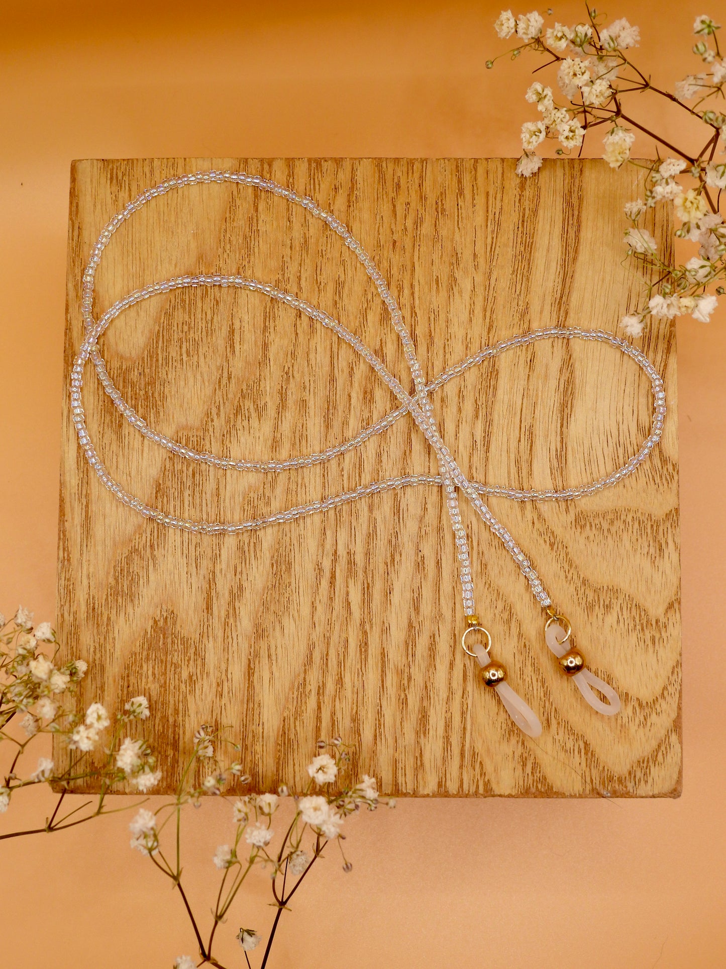 glass bead glasses chain