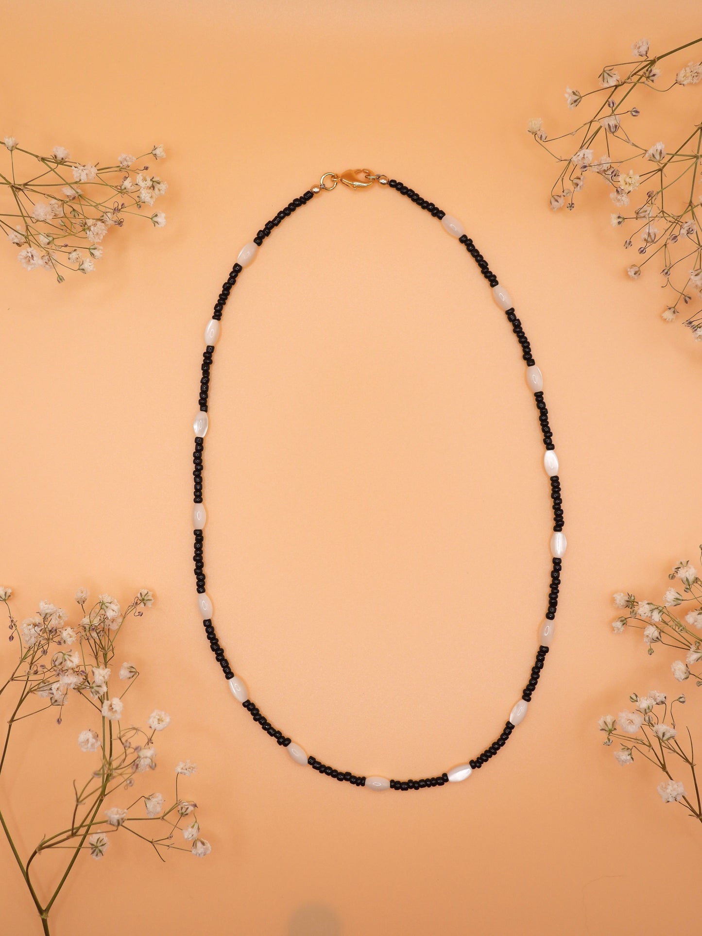 black and shell necklace