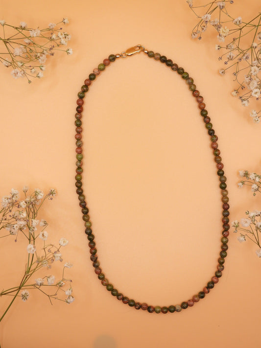 unakite choker necklace