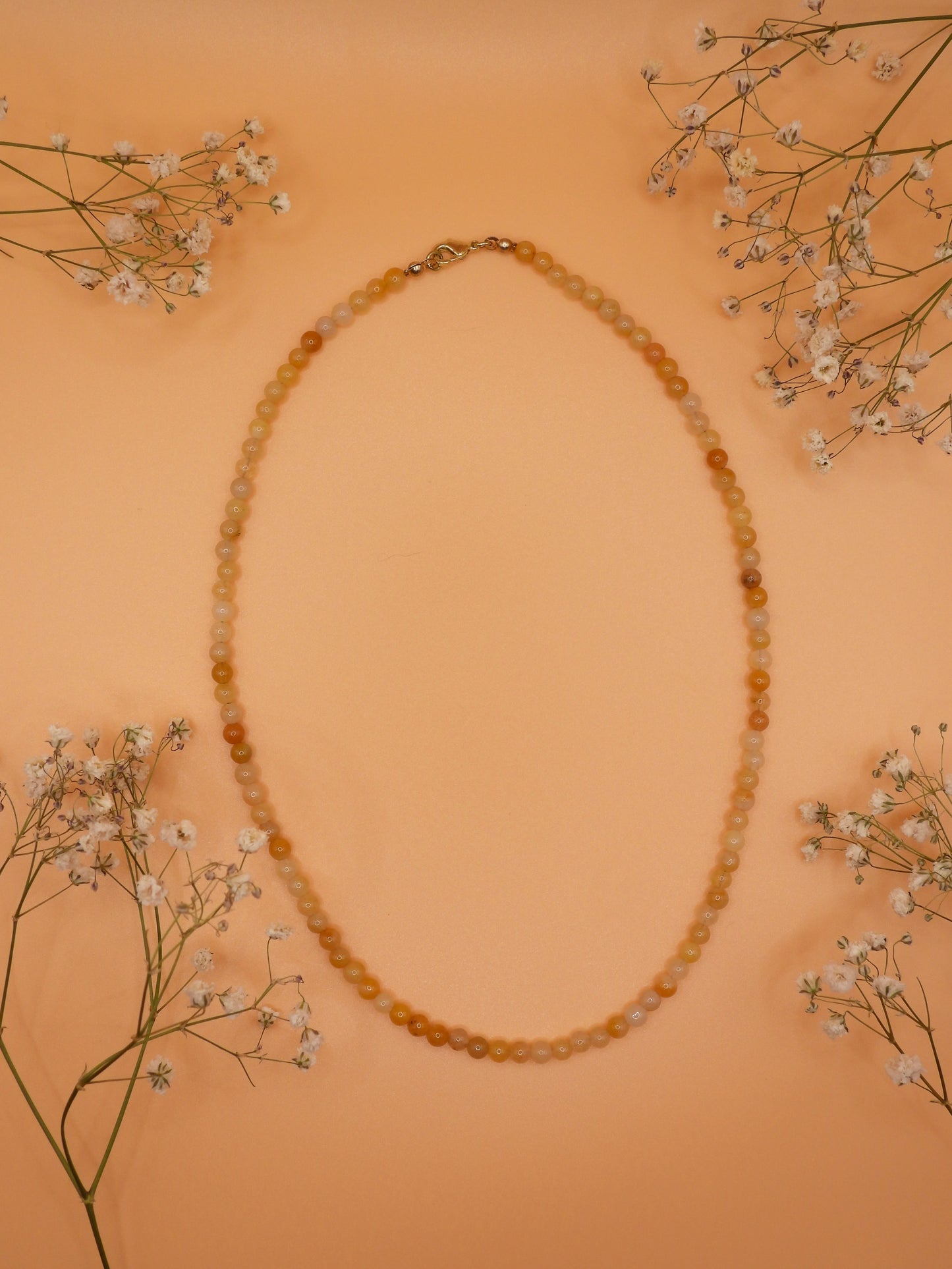 yellow jade choker necklace
