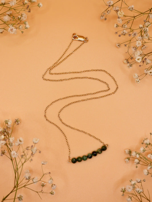 african turquoise bar necklace