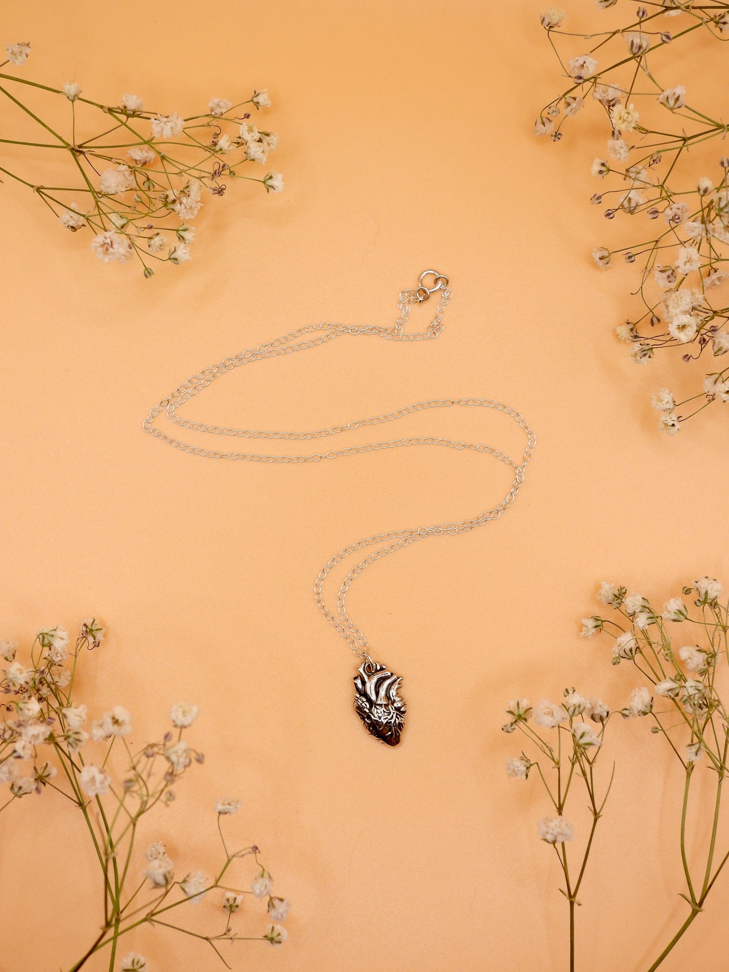 anatomical heart necklace