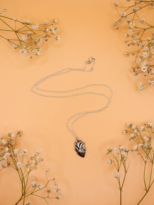 anatomical heart necklace