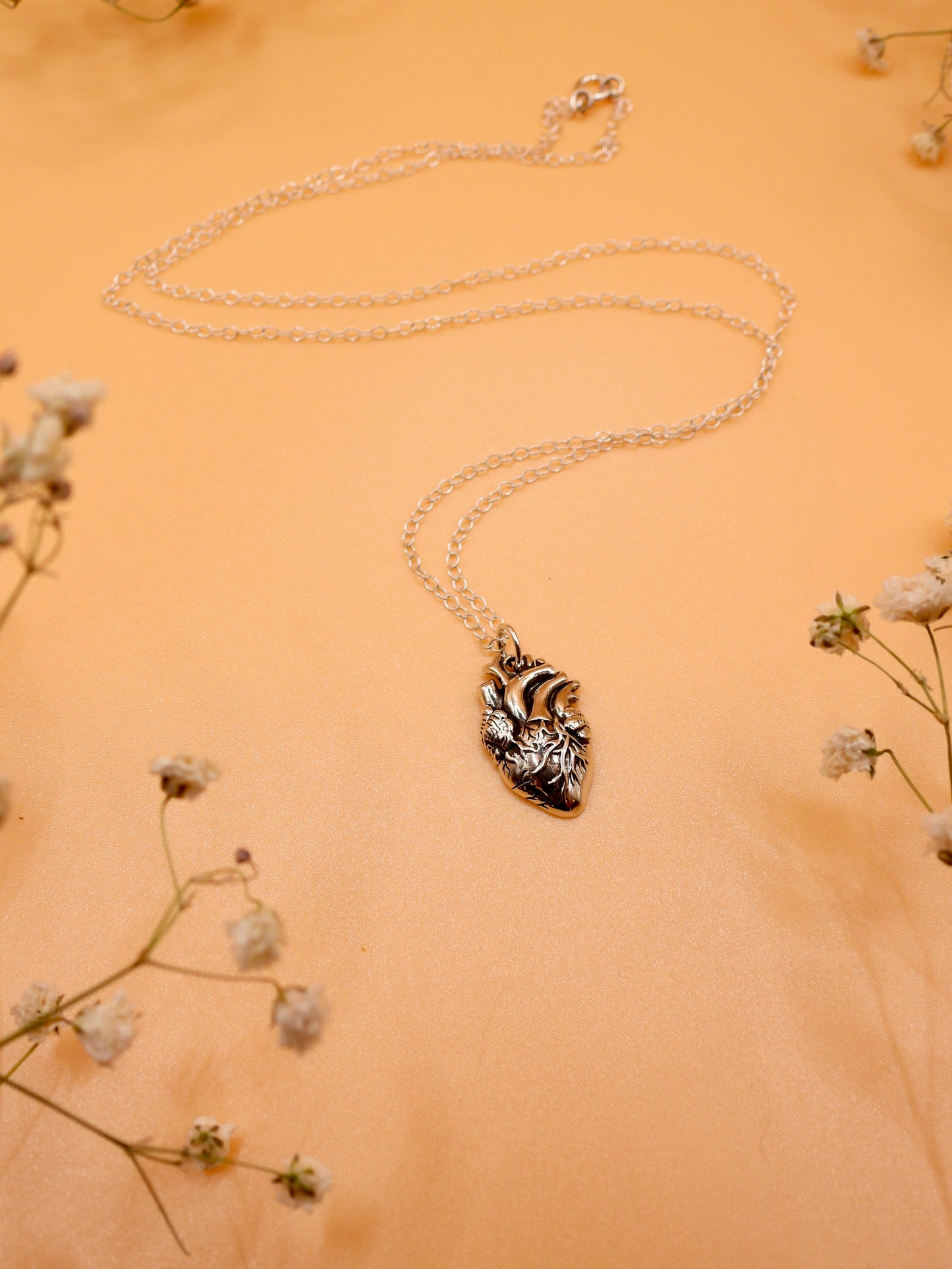 anatomical heart necklace