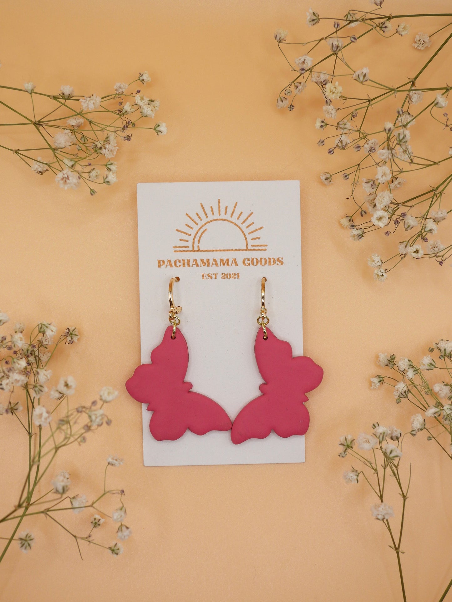 clay mariposa earring
