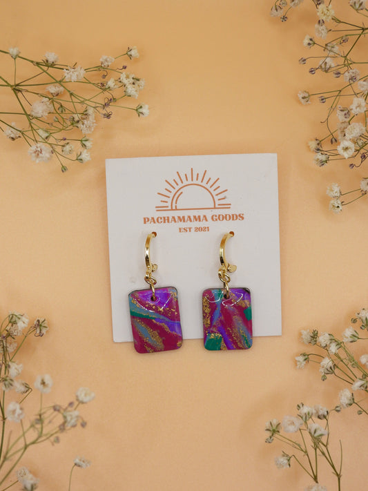 nebula mosaic earring