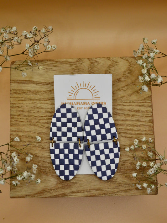 big checkered earring