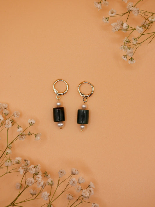 fancy jasper pearl earring