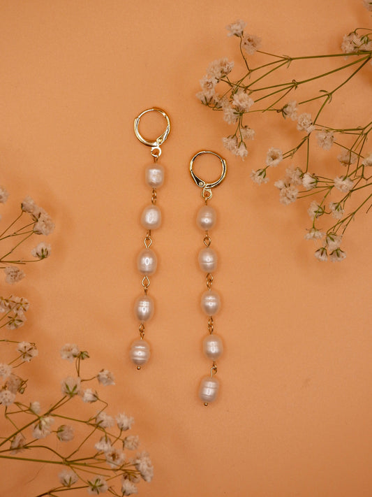pearl fall earring