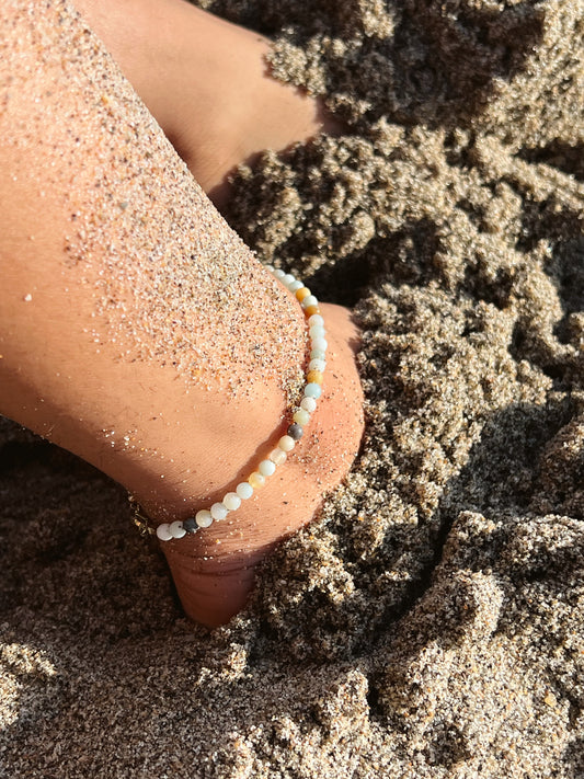 Brazilian amazonite anklet