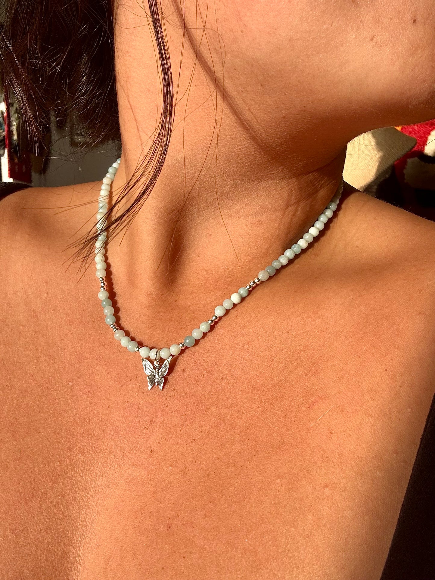 amazonite mariposa necklace