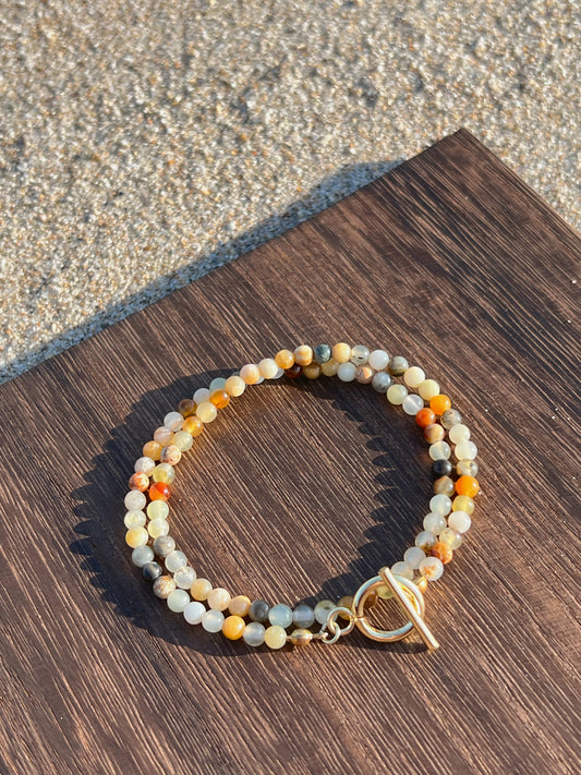 flower jade infinity bracelet